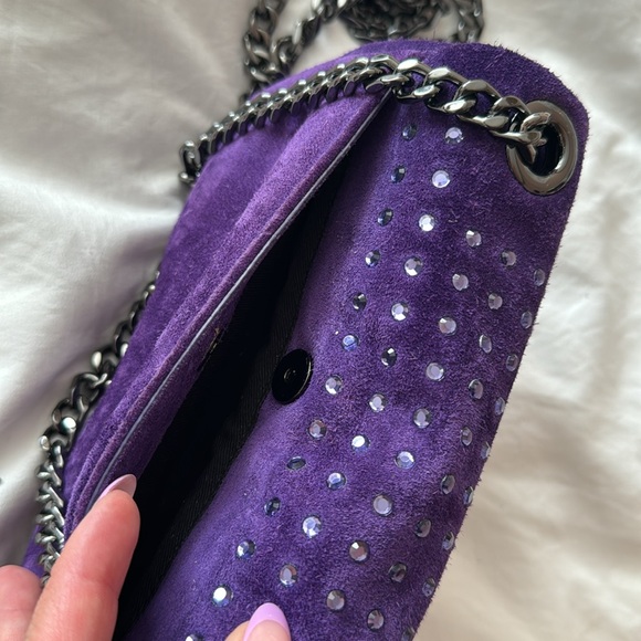 Rebecca Minkoff Edie date night crossbody with crystal studs Passion Flower - Picture 8 of 9